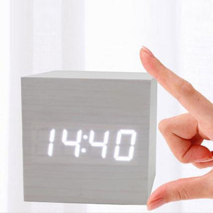 Houten Wekker en Thermometer in één!