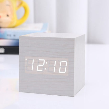 Houten Wekker en Thermometer in één!