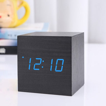 Houten Wekker en Thermometer in één!