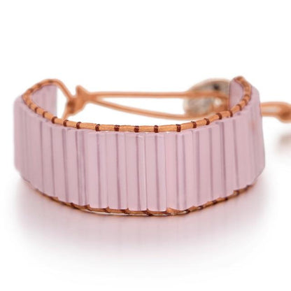 Lederen Chakra armband - Handgemaakt