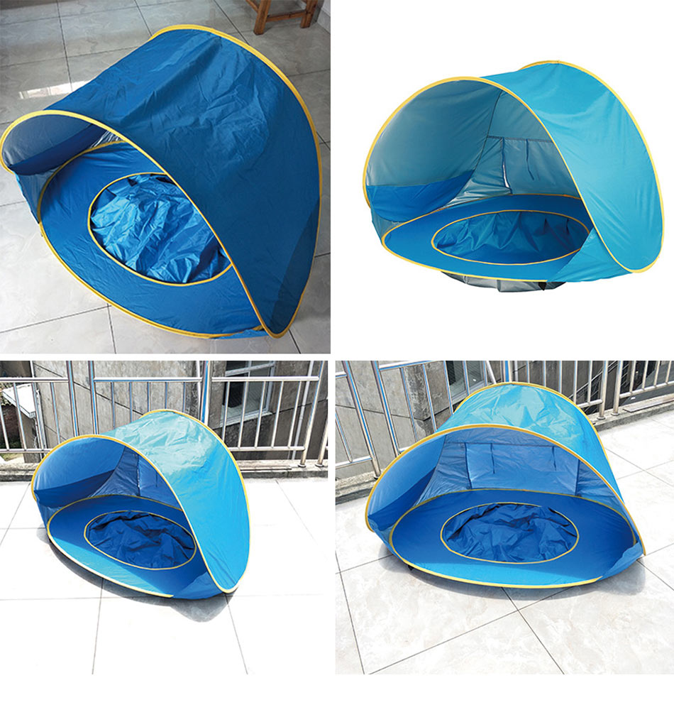 Baby Strandtent (UV 50+) met zwembadje | In 3 seconden opgezet!