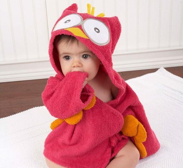 KnuffelSoft Babybadjas met Dierenkap – Zachte Katoenen Peuterbadjas 0–3 Jaar