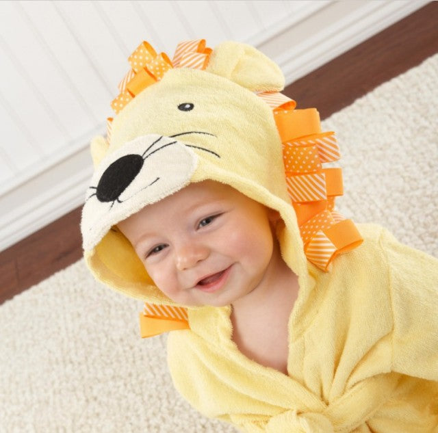 KnuffelSoft Babybadjas met Dierenkap – Zachte Katoenen Peuterbadjas 0–3 Jaar