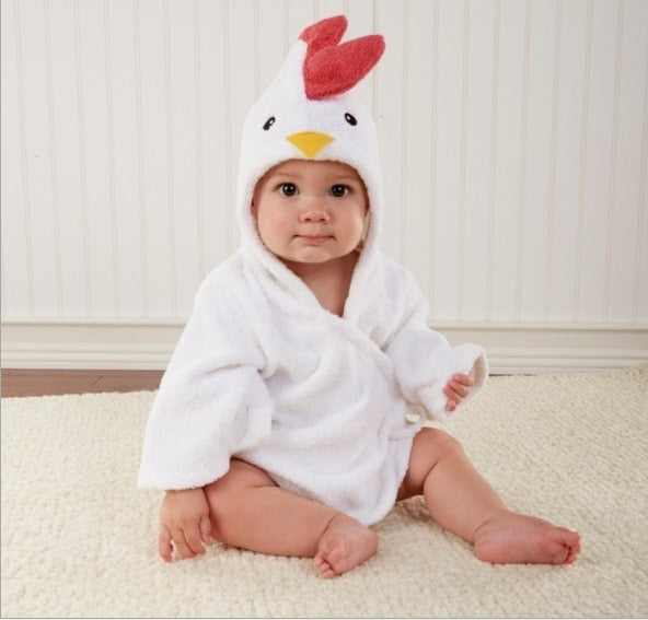 KnuffelSoft Babybadjas met Dierenkap – Zachte Katoenen Peuterbadjas 0–3 Jaar