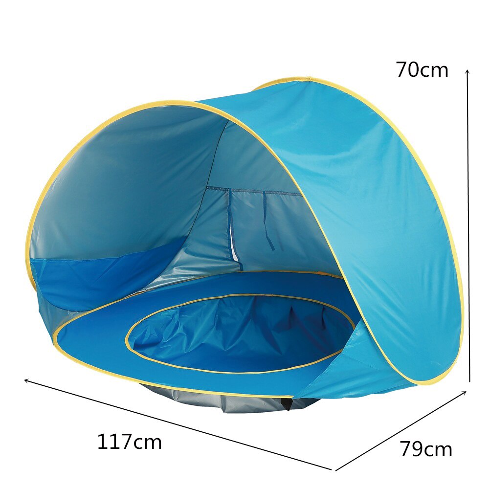 Baby Strandtent (UV 50+) met zwembadje | In 3 seconden opgezet!