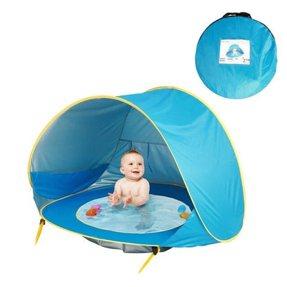 Baby Strandtent (UV 50+) met zwembadje | In 3 seconden opgezet!