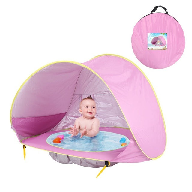 Baby Strandtent (UV 50+) met zwembadje | In 3 seconden opgezet!