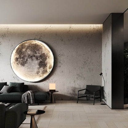 3D LED Plafondlamp Maan en Aarde - Dimbare Sfeerverlichting