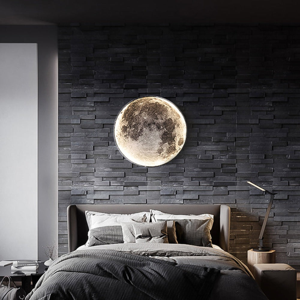 3D LED Plafondlamp Maan en Aarde - Dimbare Sfeerverlichting