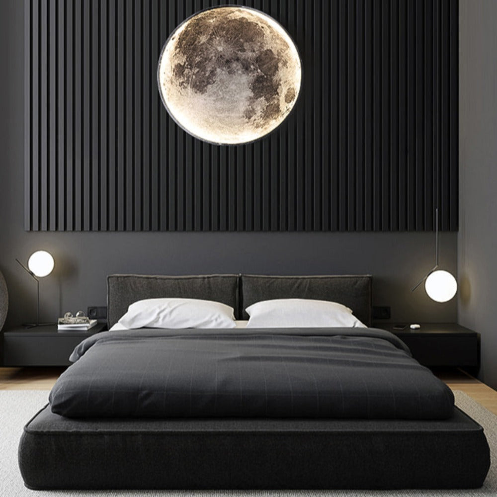 3D LED Plafondlamp Maan en Aarde - Dimbare Sfeerverlichting