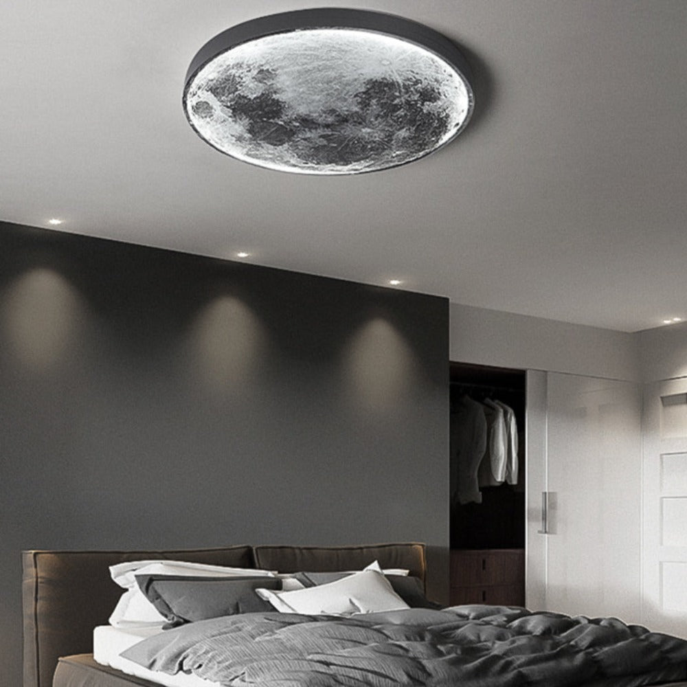 3D LED Plafondlamp Maan en Aarde - Dimbare Sfeerverlichting