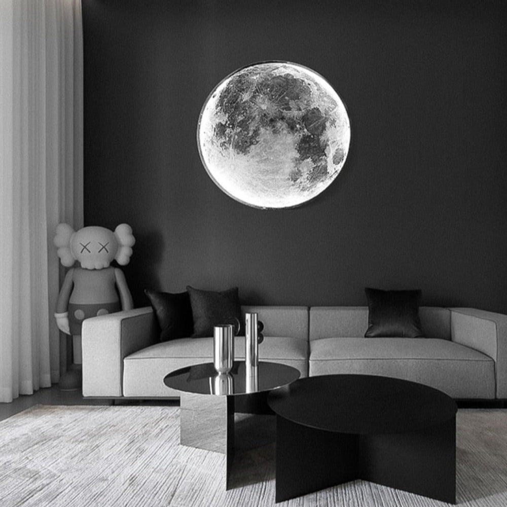 3D LED Plafondlamp Maan en Aarde - Dimbare Sfeerverlichting