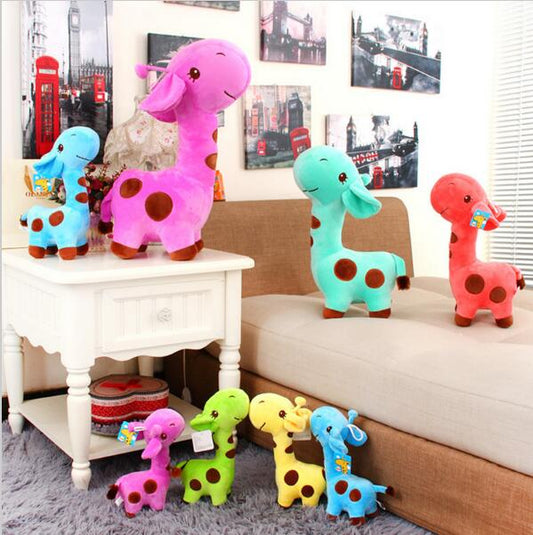 Zachte Baby Giraffe | Kleurrijke Kinderknuffel