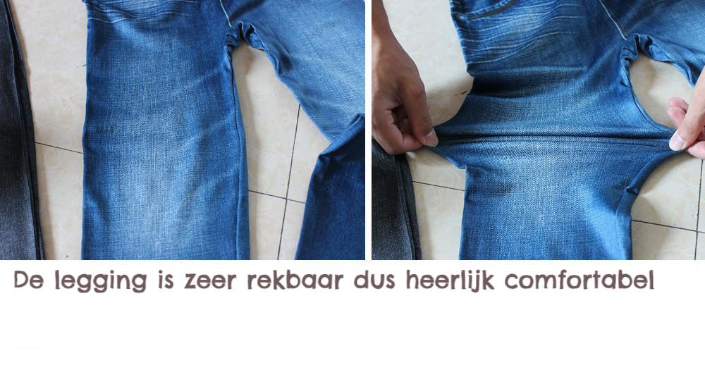 Comfortabele Dames Legging met Jeans Look