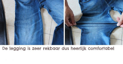 Comfortabele Dames Legging met Jeans Look