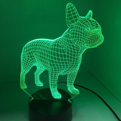 3D Illusie lamp - Franse Bulldog