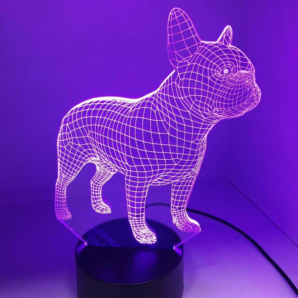 3D Illusie lamp - Franse Bulldog