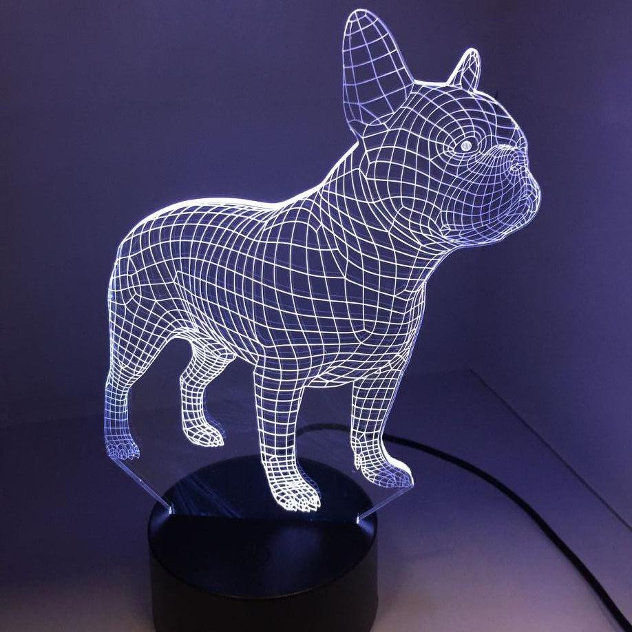 3D Illusie lamp - Franse Bulldog