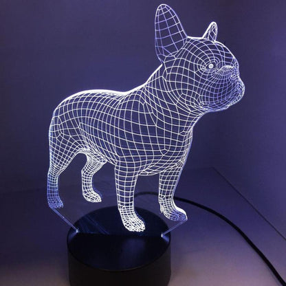 3D Illusie lamp - Franse Bulldog