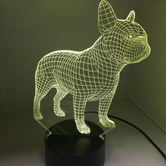 3D Illusie lamp - Franse Bulldog