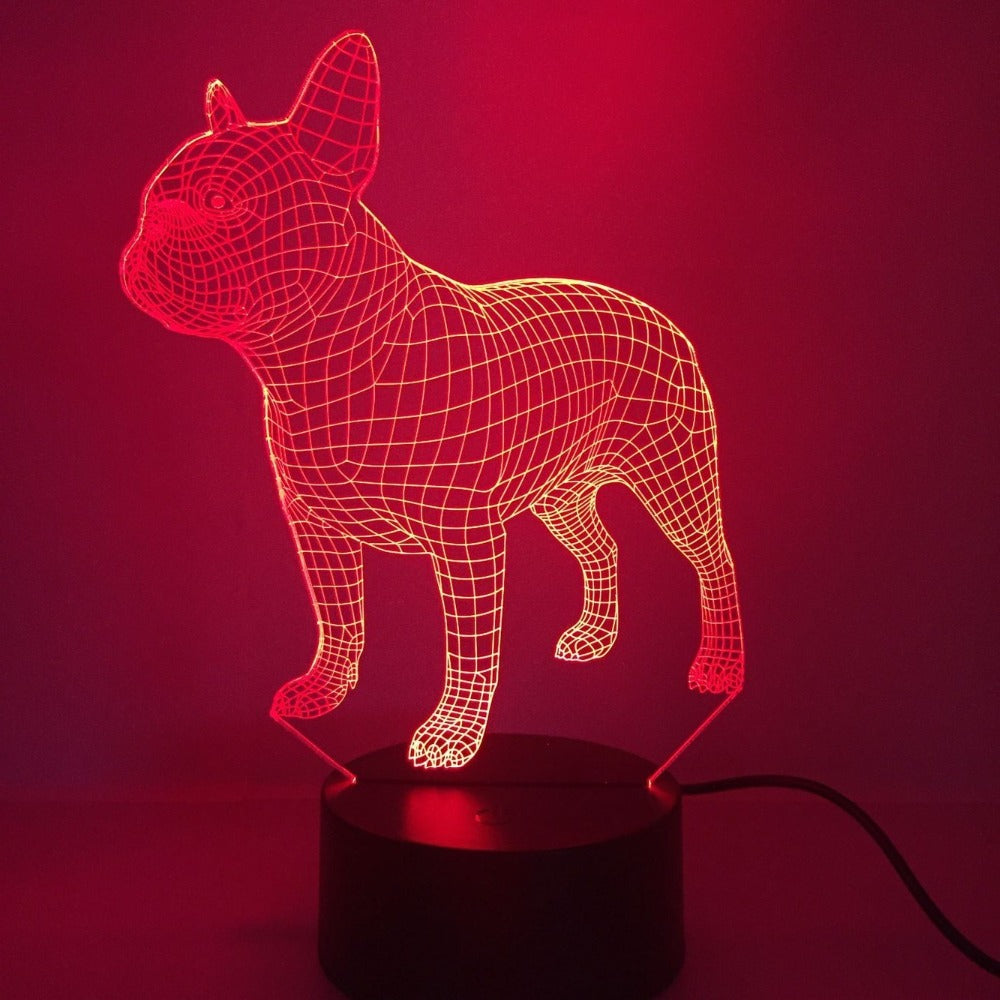 3D Illusie lamp - Franse Bulldog
