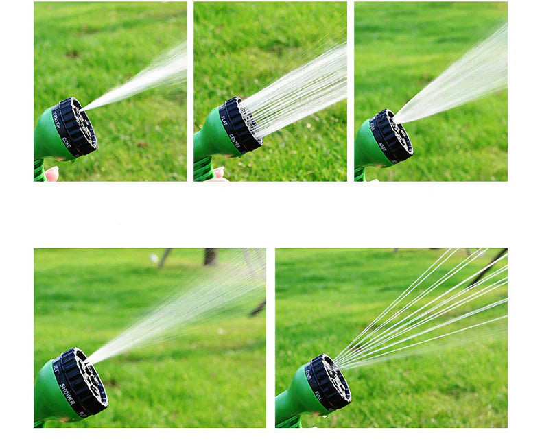 Uitzetbare Tuinslang "StretchSpray" met 7-standen Sproeikop – Knikvrij en Lichtgewicht