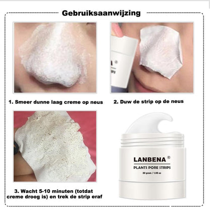 Anti mee-eter crème | Weg met mee-eters | Reinigende Crème | Inclusief 60 strips