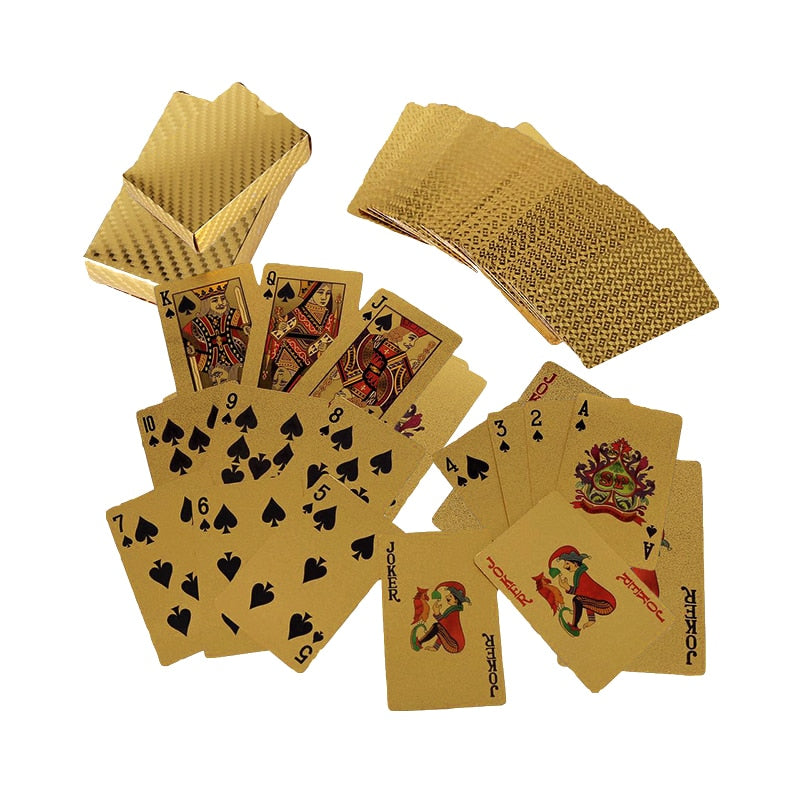Luxe gouden speelkaarten | Waterdicht en Geplastificeerd | Perfect voor Poker