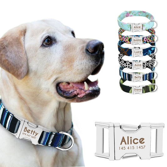 Gepersonaliseerde Hondenhalsband | Gegraveerd | Halsband met Naam | Bescherm uw Hond