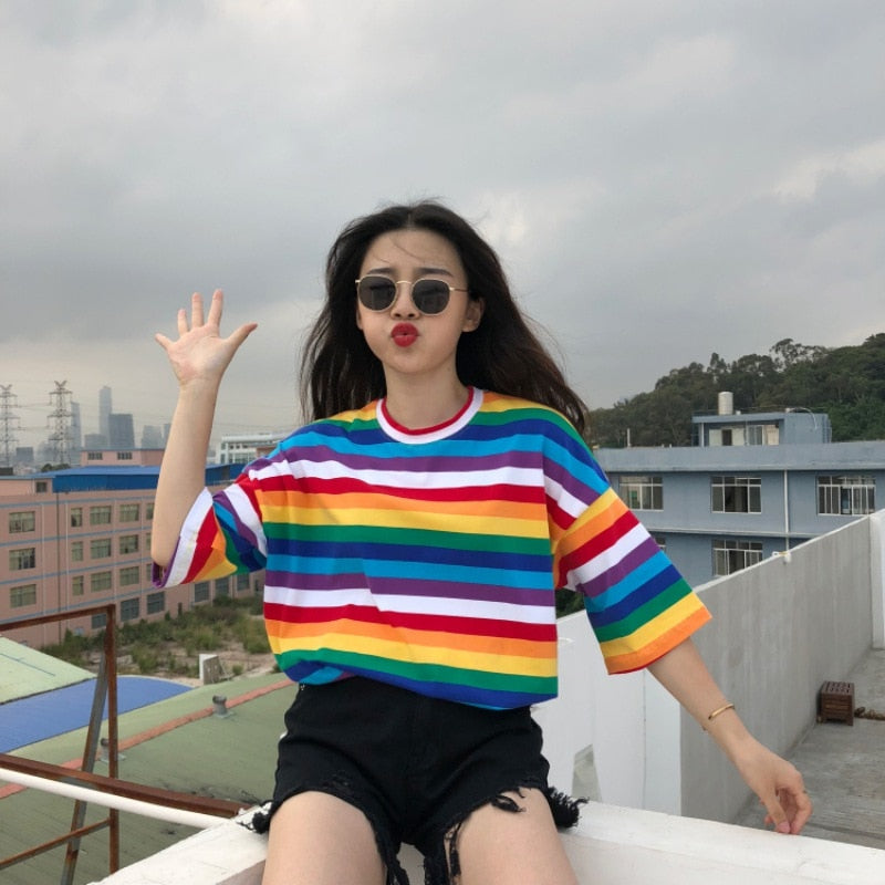 Regenboog Shirt Dames | Super voor deze zomer!