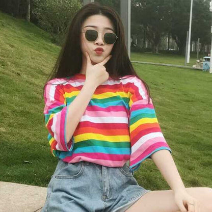 Regenboog Shirt Dames | Super voor deze zomer!
