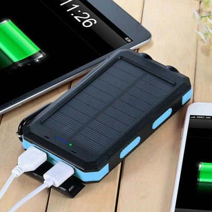 SunVault – Draagbare Zonne-Powerbank 500.000mAh met Zaklamp & Waterdichte Behuizing