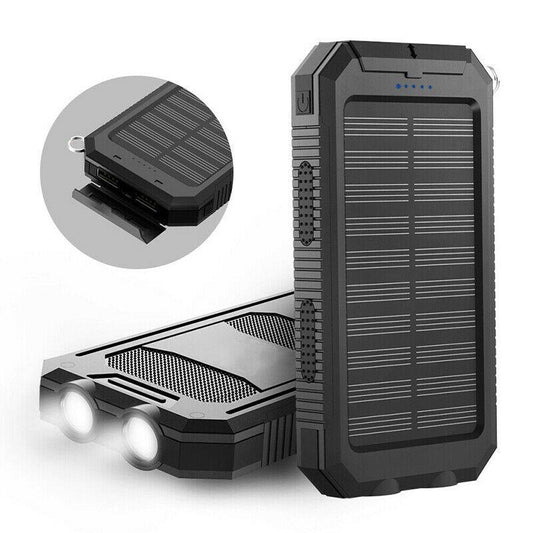 SunVault – Draagbare Zonne-Powerbank 500.000mAh met Zaklamp & Waterdichte Behuizing