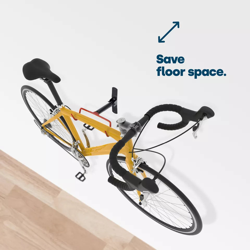 Opklapbare Fiets Wandbeugel – Ruimtebesparende Fietshaak met Beschermende Haken