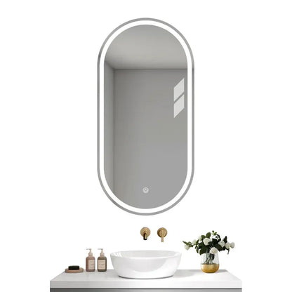 VoordeelPaleis Vista Mat Zwart 50x100 cm met Dimbare Verlichting en Verwarming