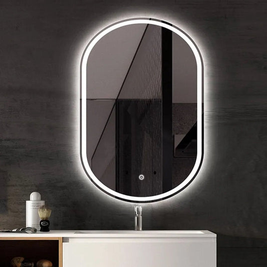 VoordeelPaleis® Vista Mat Zwart 50x100 cm met Dimbare Verlichting en Verwarming