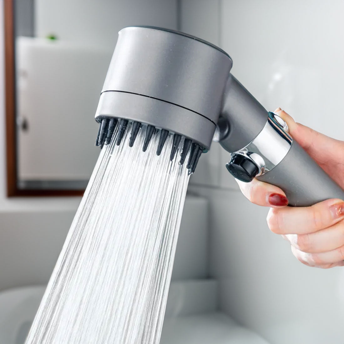 AquaBoost Verstelbare Hogedruk Douchekop met Waterfilter en 3 Straalstanden