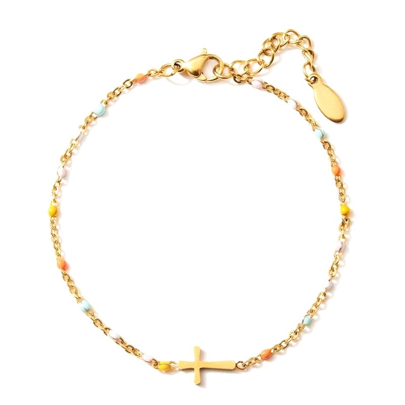 Verstelbare Kruisarmband voor Vriendschap & Geloof – Zilver of Goud – Geschenkdoos Optie
