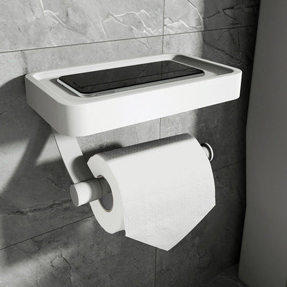 RVSPlank | Boorvrije Toiletrolhouder met Opbergplank van Roestvrij Staal