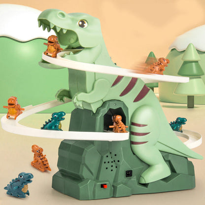 Interactieve Racebaan Speelgoed – Automatische Klimfunctie, LED Verlichting en Dinosaurus Thema