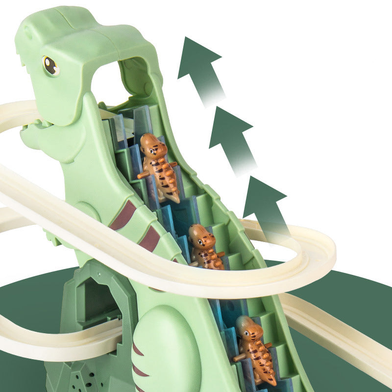 Interactieve Racebaan Speelgoed – Automatische Klimfunctie, LED Verlichting en Dinosaurus Thema