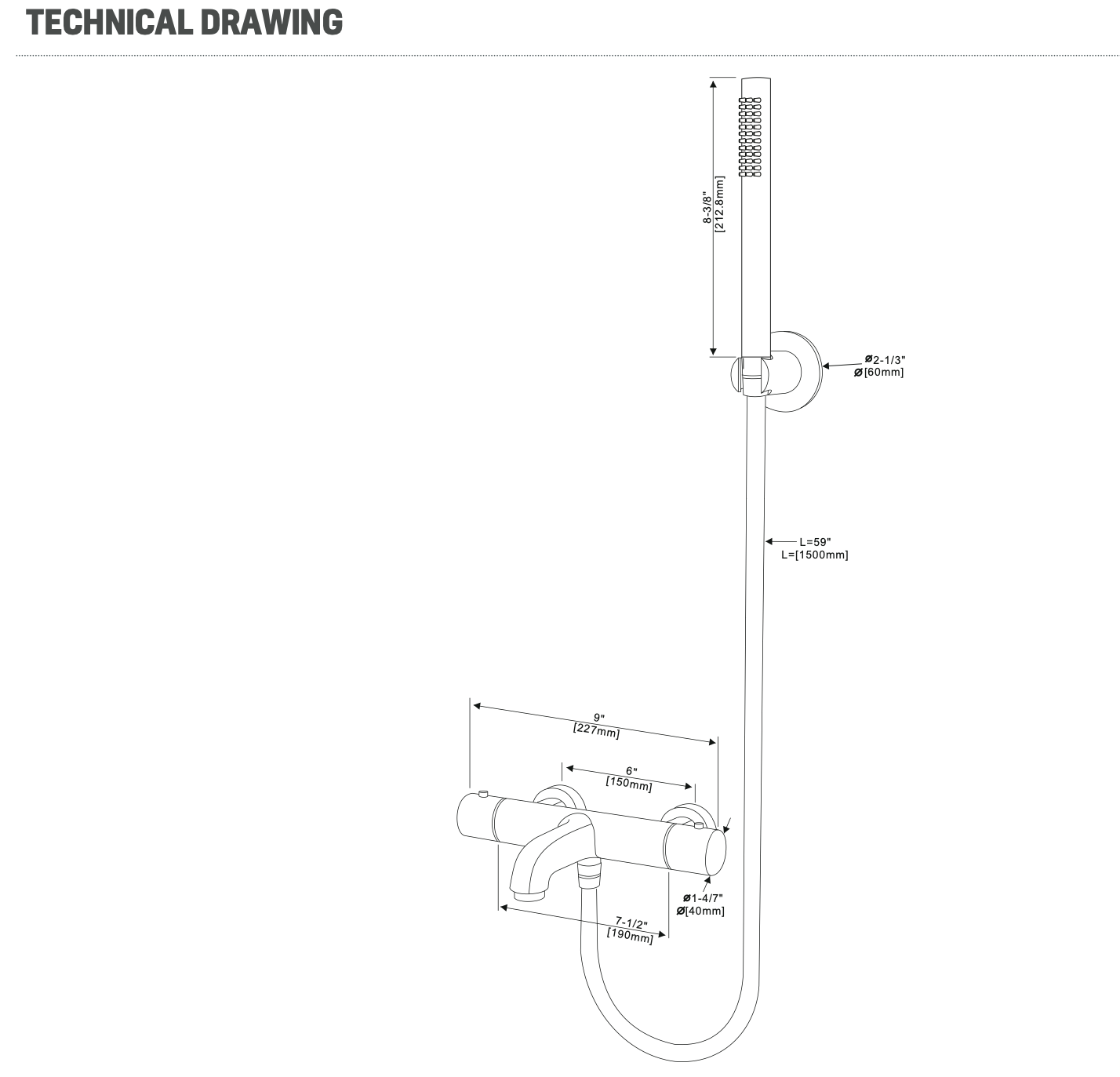 SaniSupreme Aloni doucheset badset opbouw thermostatische badmengkraan 2 weg met ronde handdouche en wandbeugel Geborsteld Goud