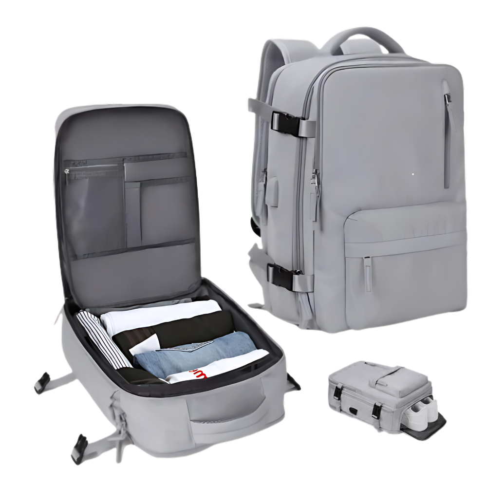 Norvo Waterdichte USB Rugzak – Reistas met Diefstalbeveiliging & Schoenenvak (35L)