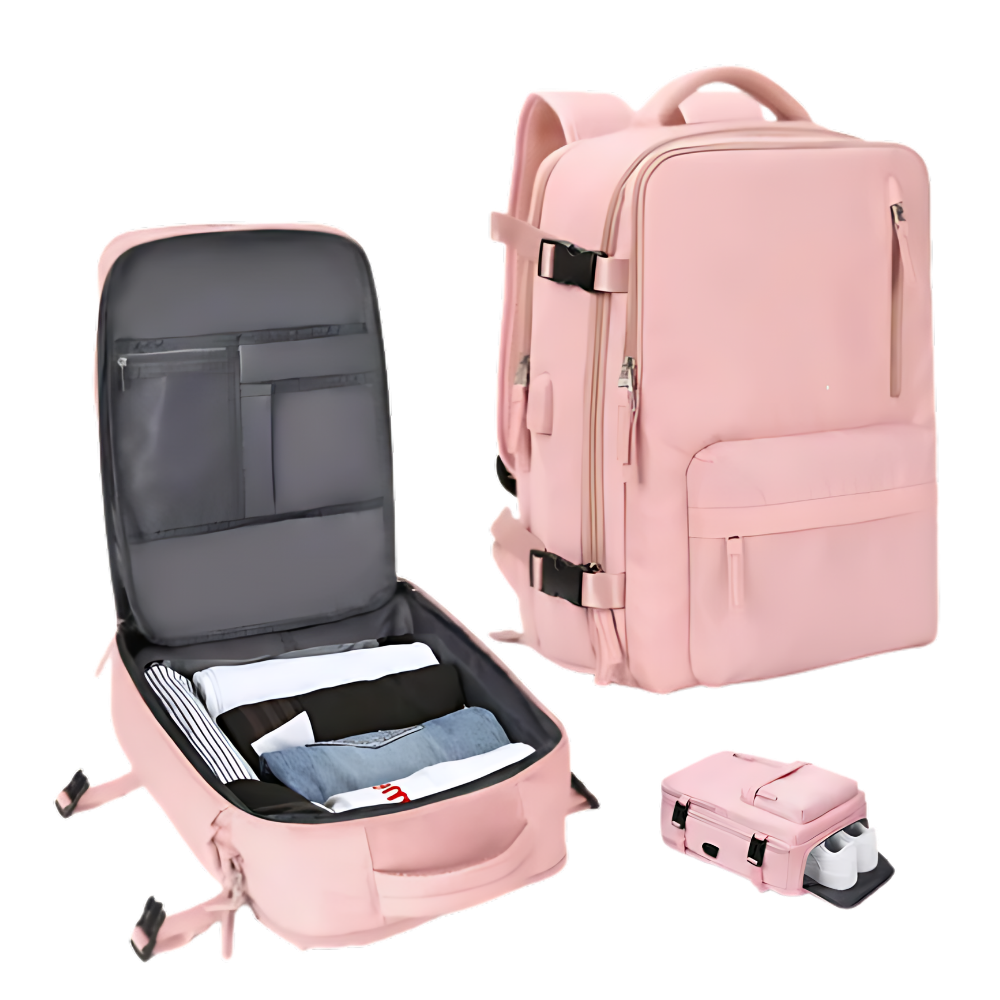 Norvo Waterdichte USB Rugzak – Reistas met Diefstalbeveiliging & Schoenenvak (35L)