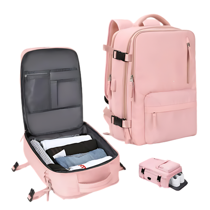 Norvo Waterdichte USB Rugzak – Reistas met Diefstalbeveiliging & Schoenenvak (35L)