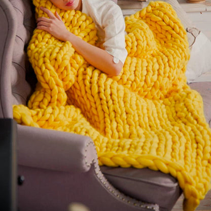 Knitselset voor Beginners - Maak je Eigen Dikke Deken met Extra Dikke Wol
