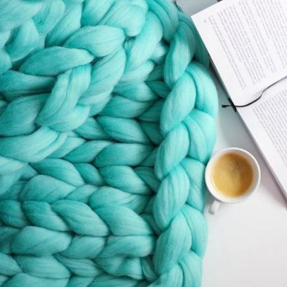 Knitselset voor Beginners - Maak je Eigen Dikke Deken met Extra Dikke Wol