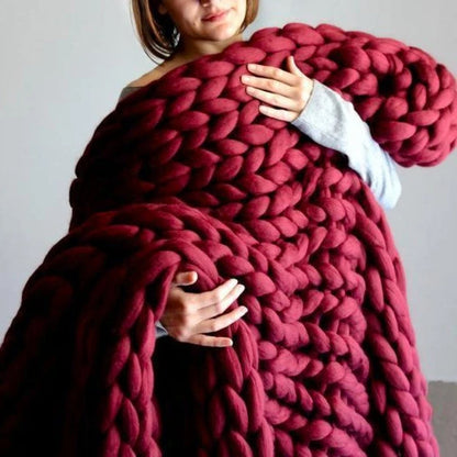 Knitselset voor Beginners - Maak je Eigen Dikke Deken met Extra Dikke Wol