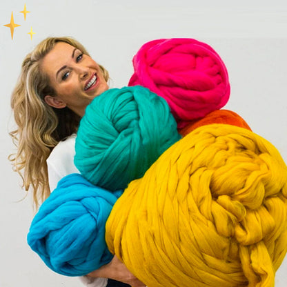 Knitselset voor Beginners - Maak je Eigen Dikke Deken met Extra Dikke Wol