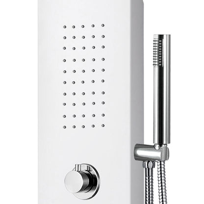 VoordeelPaleis luxe massage douchepaneel - Aloni 160x20x7 cm wit